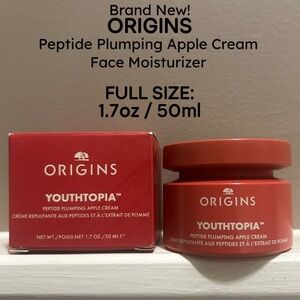 NWT Full Size ORIGINS ‘Youthtopia’ Peptide Plumping Apple Cream Face Moisturizer